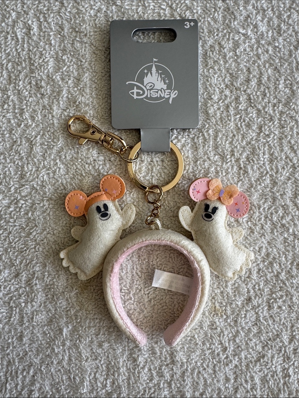 Disney Disneyland Resort Mickey & Minnie Cutie Ghost Keychain Bag Charm